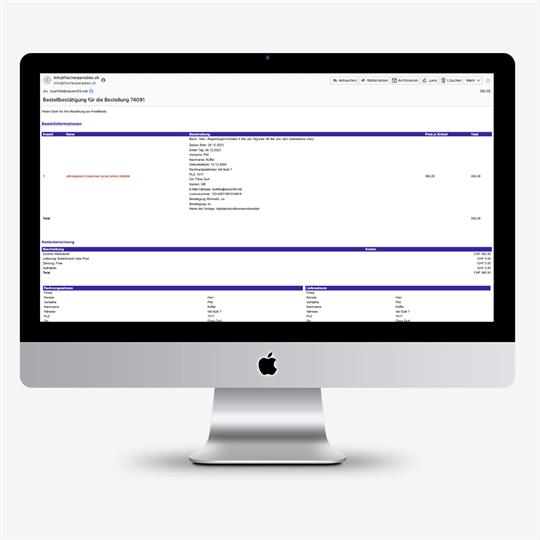E-Mail Bestellbestätigung